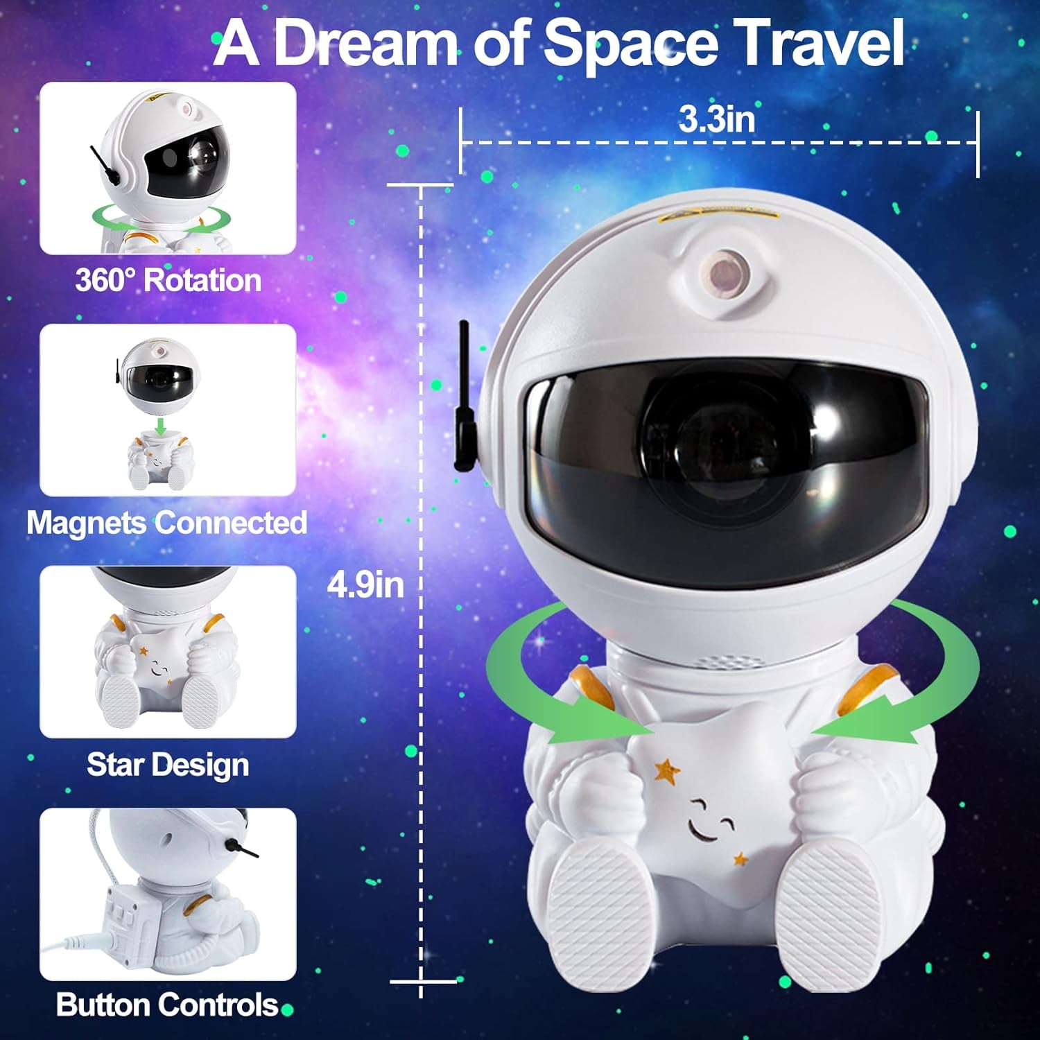 RGB LED Galaxy Projector for  baby