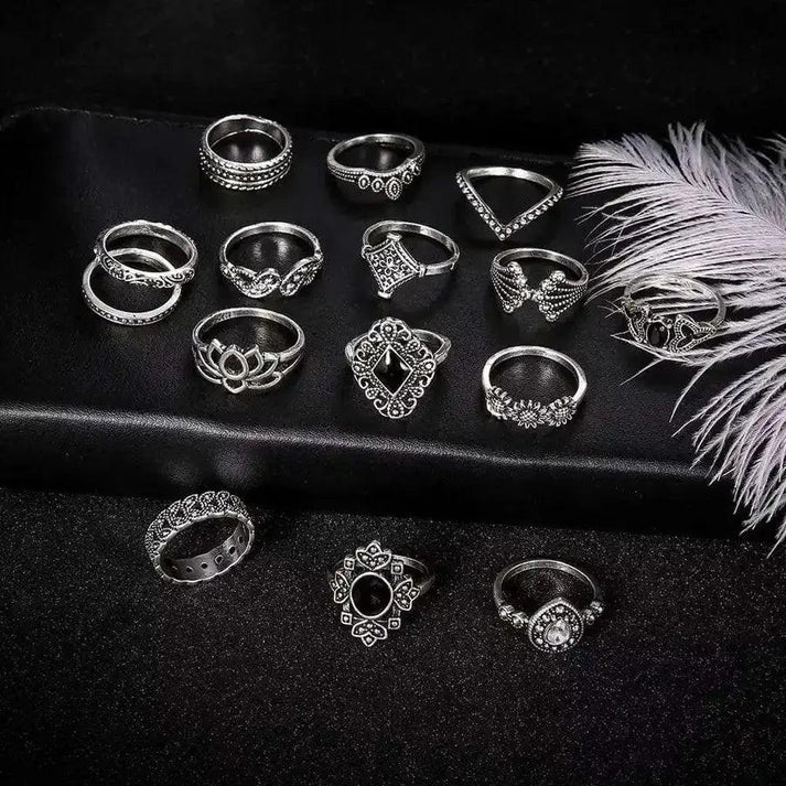 15pcs Rings Set For Women