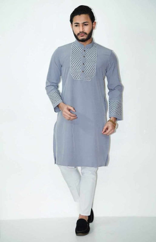 Stylish Panjabi Ash Colour