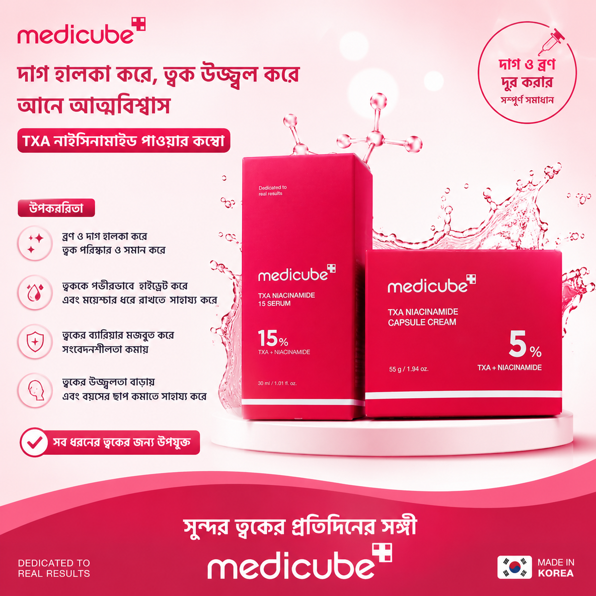Medicube TXA Niacinamide Serum + Capsule Cream Combo