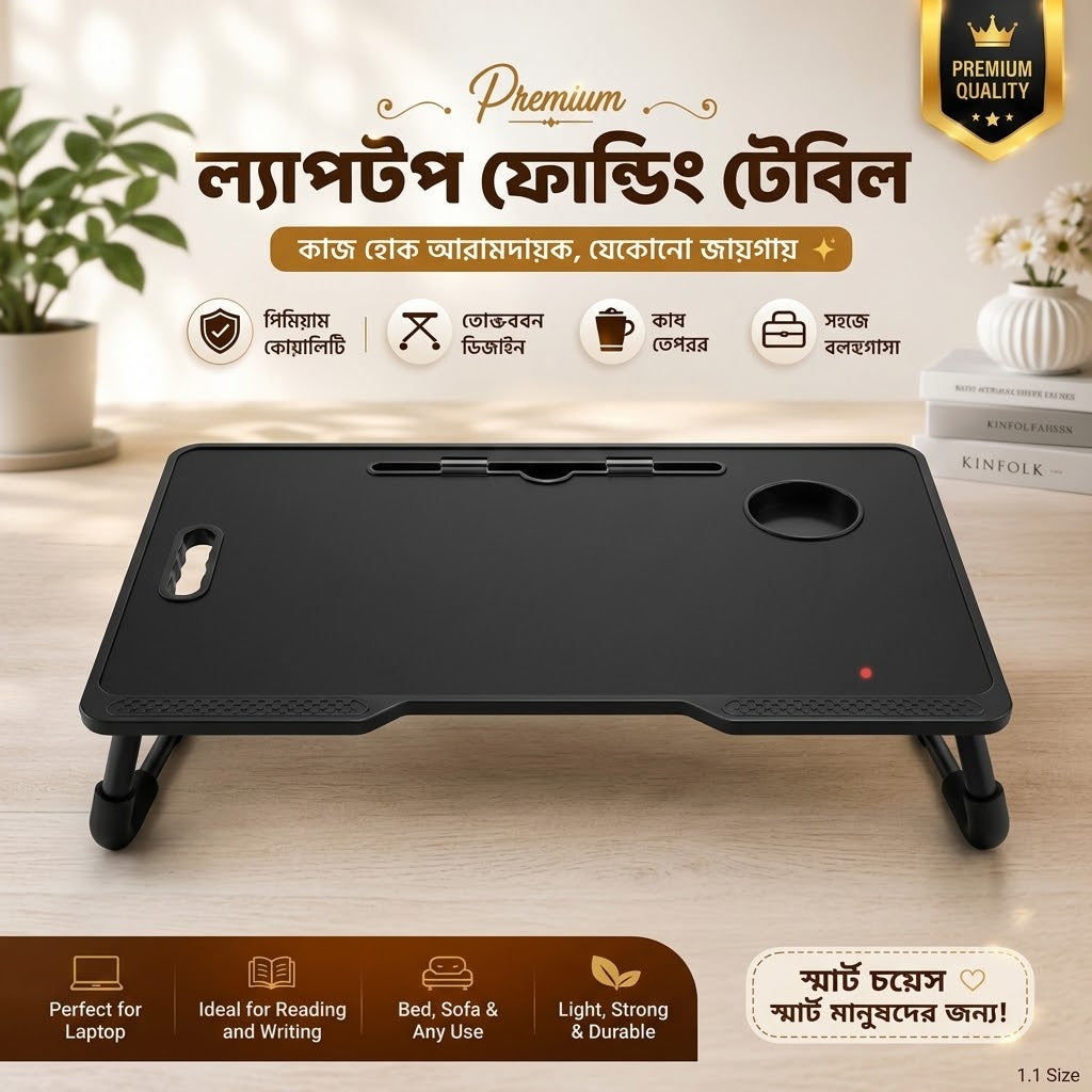Premium laptop folding table