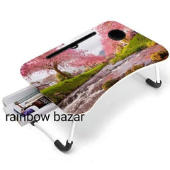 Folding table with drawer