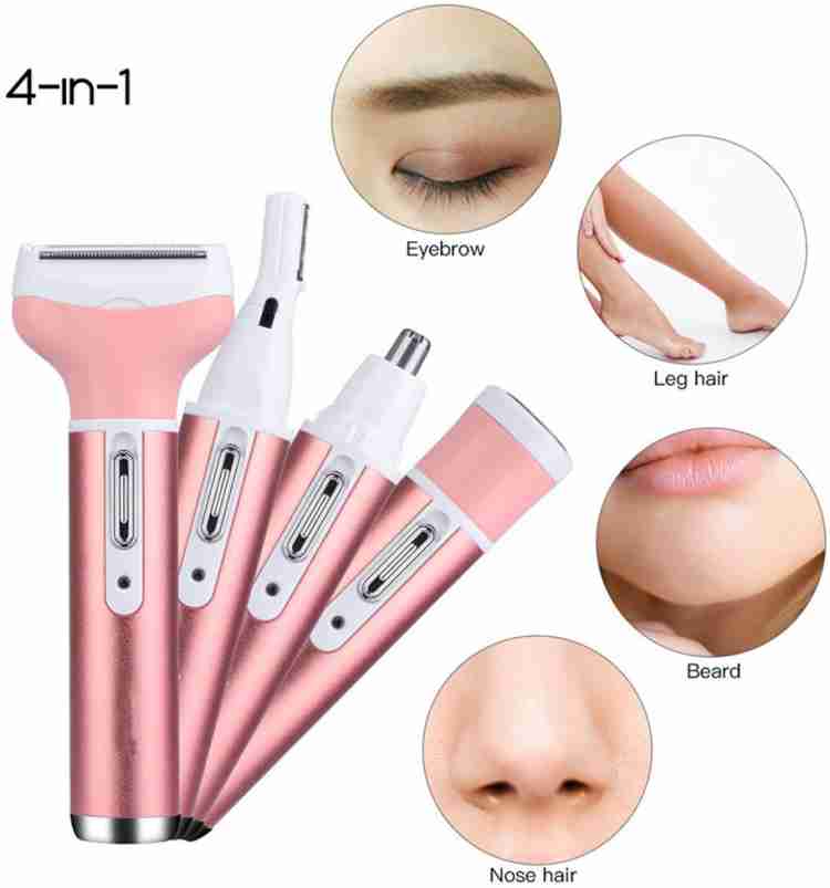 Kemei KM-6637 Multi Functional 4 In 1 Shaver For Women