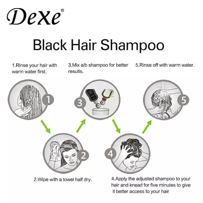 Dexe black hair shampoo 400ml