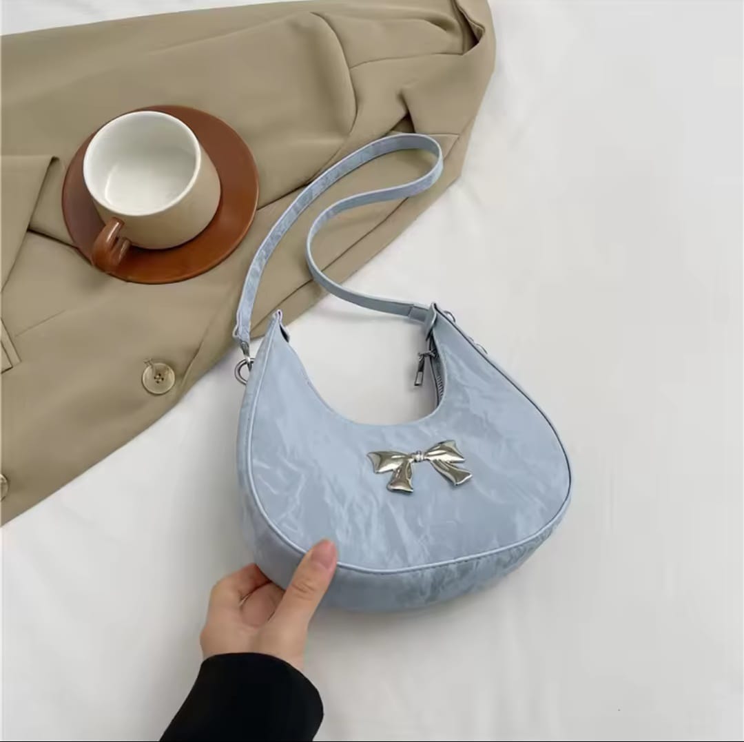 Metal bou crossbody bag