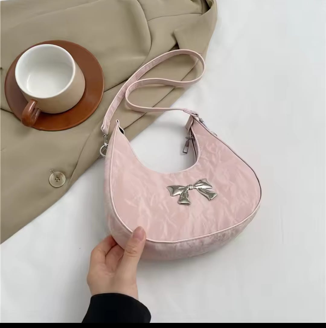 Metal bou crossbody bag
