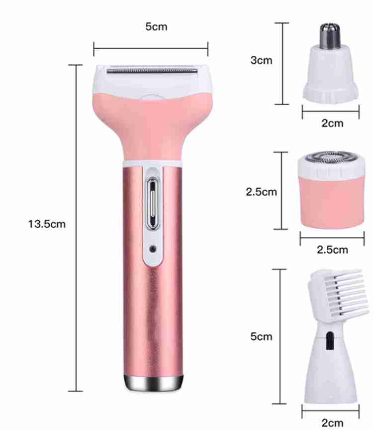 Kemei KM-6637 Multi Functional 4 In 1 Shaver For Women