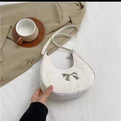 Metal bou crossbody bag