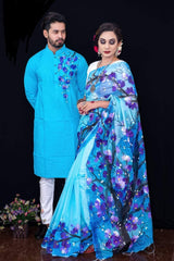 কাপল সেট শাড়ি এবং পাঞ্জাবি