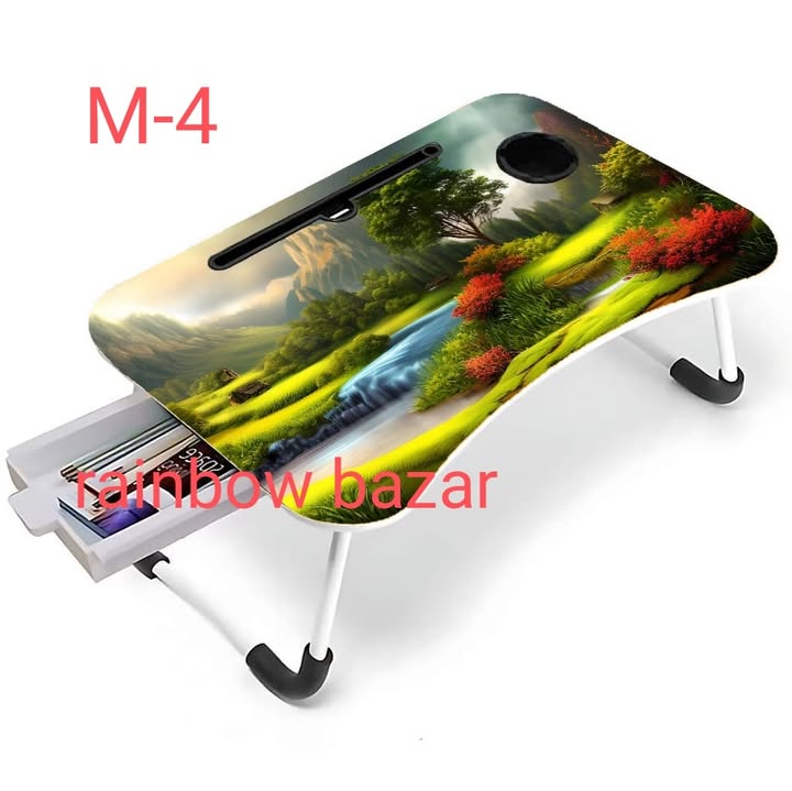 Printed Laptop Table With Drawer