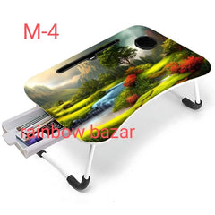 Printed Laptop Table With Drawer