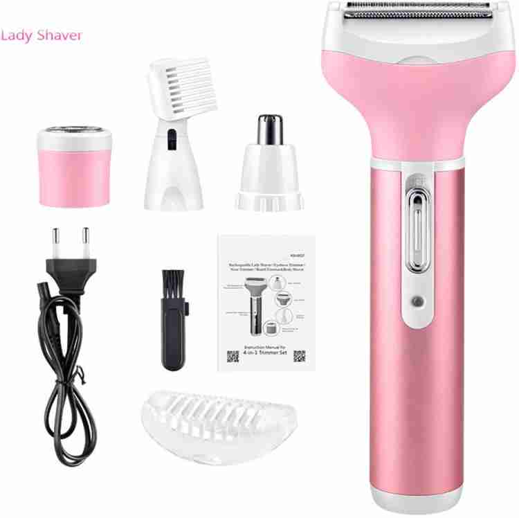 Kemei KM-6637 Multi Functional 4 In 1 Shaver For Women