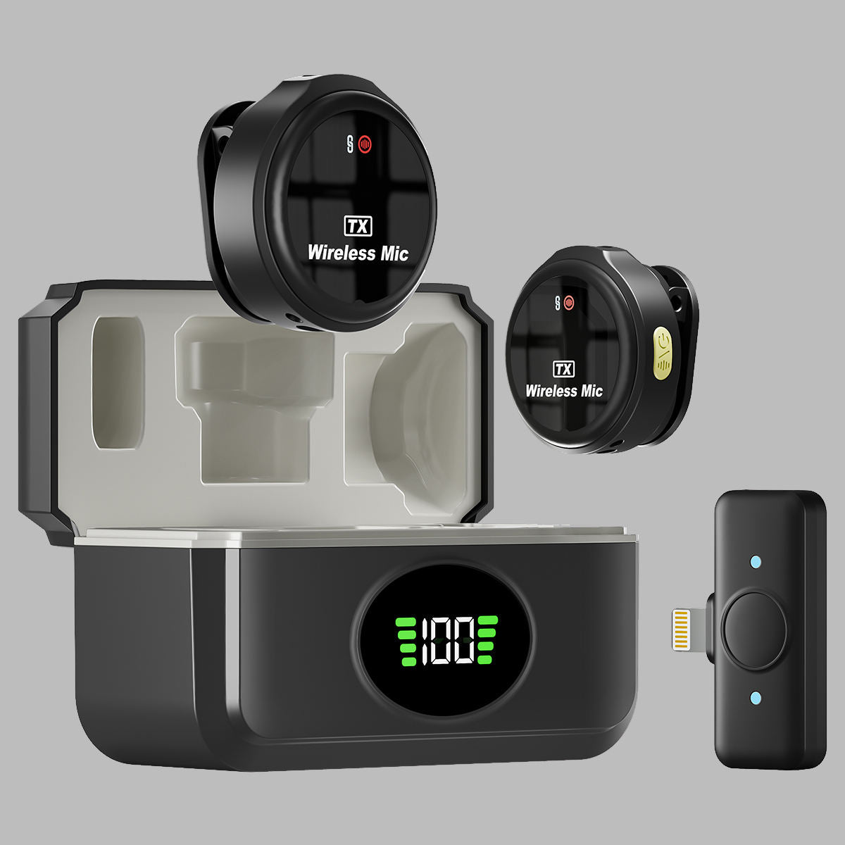 Q8 Rode Podcast Magnetic Wireless Potable Microphone For Cell Phone Singers Lavalier Transmitter And Receiver