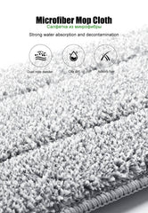 Free Hand Flat Floor Mop with 2 pcs Washable Microfiber Cleaning Pads