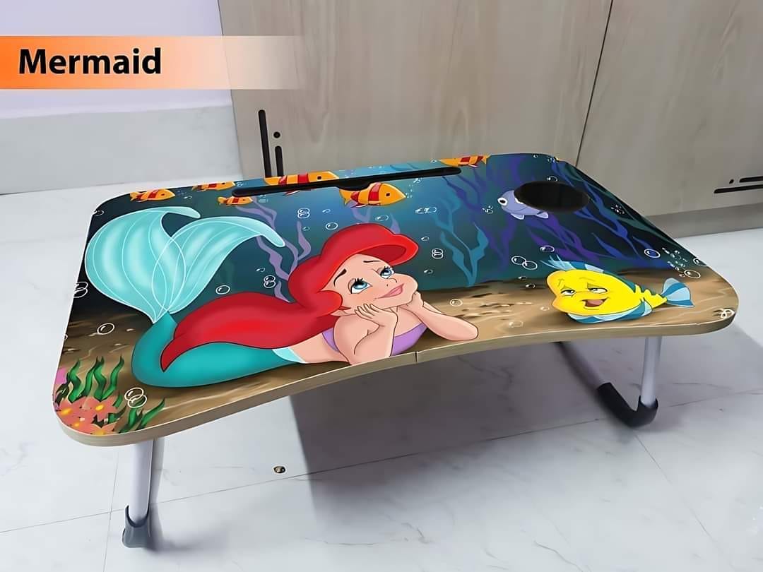 Printed  folding Laptop Table with drawer meramid