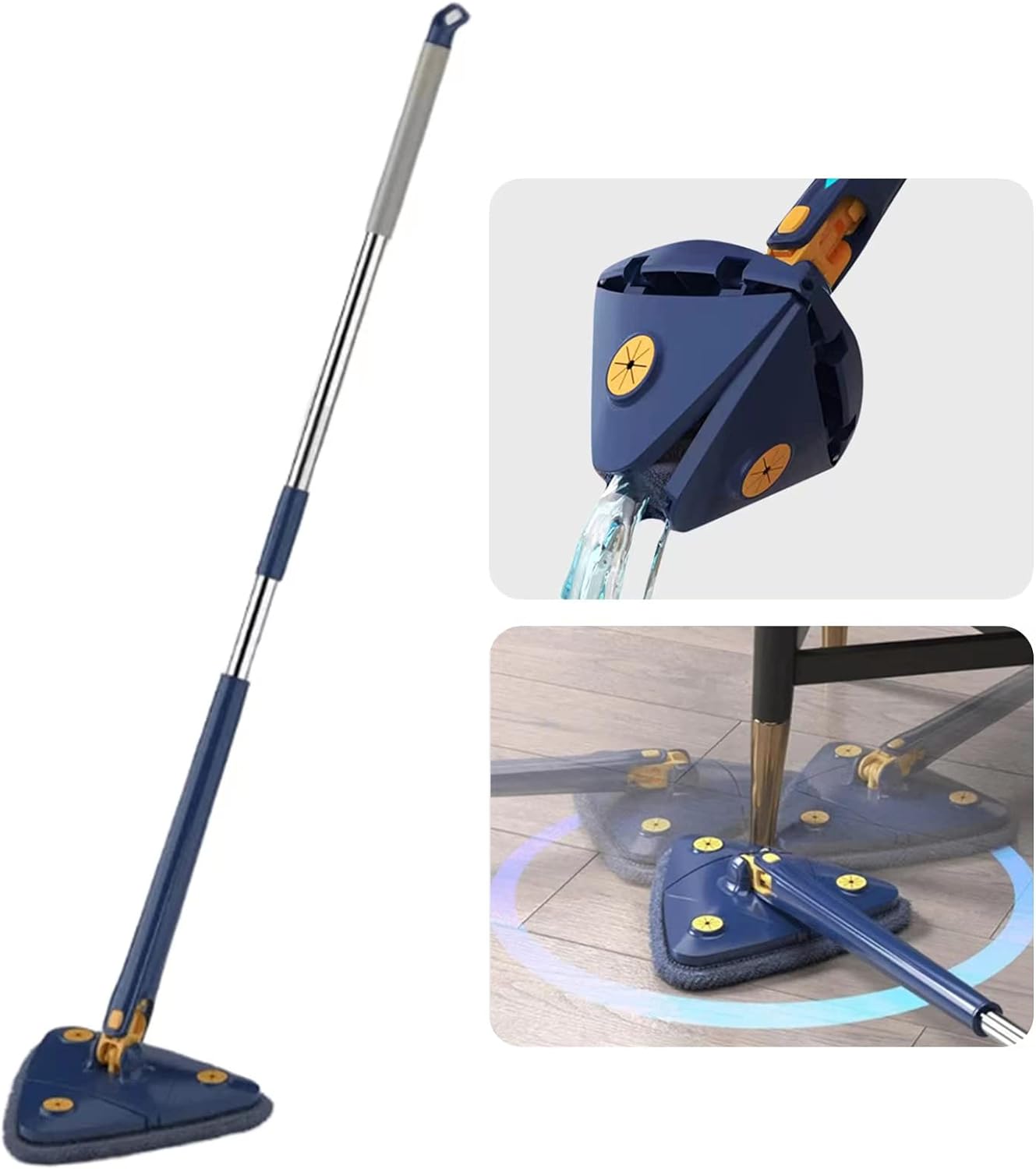 360° ROTATABLE ADJUSTABLE MULTIFUNCTIONAL CLEANING MOP TRIANGLE MOP