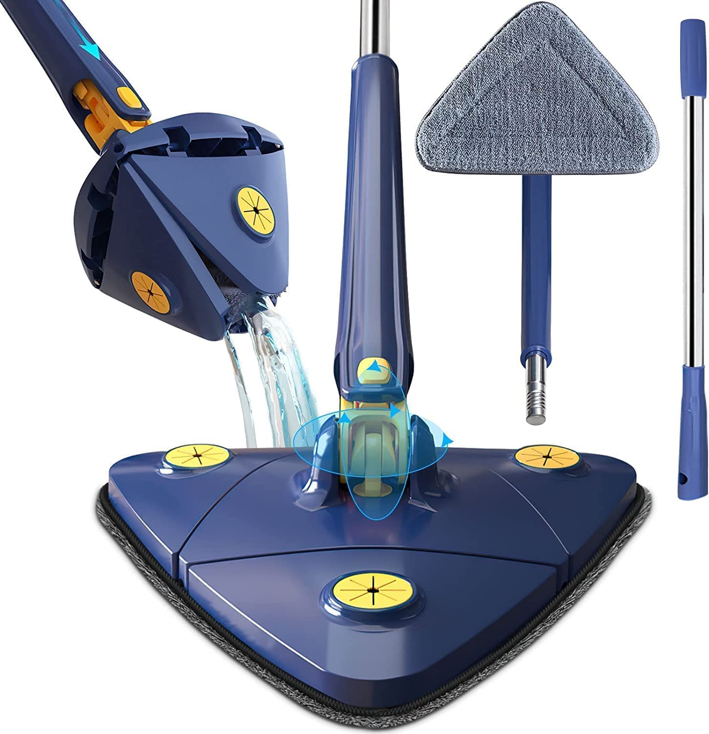 360° ROTATABLE ADJUSTABLE MULTIFUNCTIONAL CLEANING MOP TRIANGLE MOP