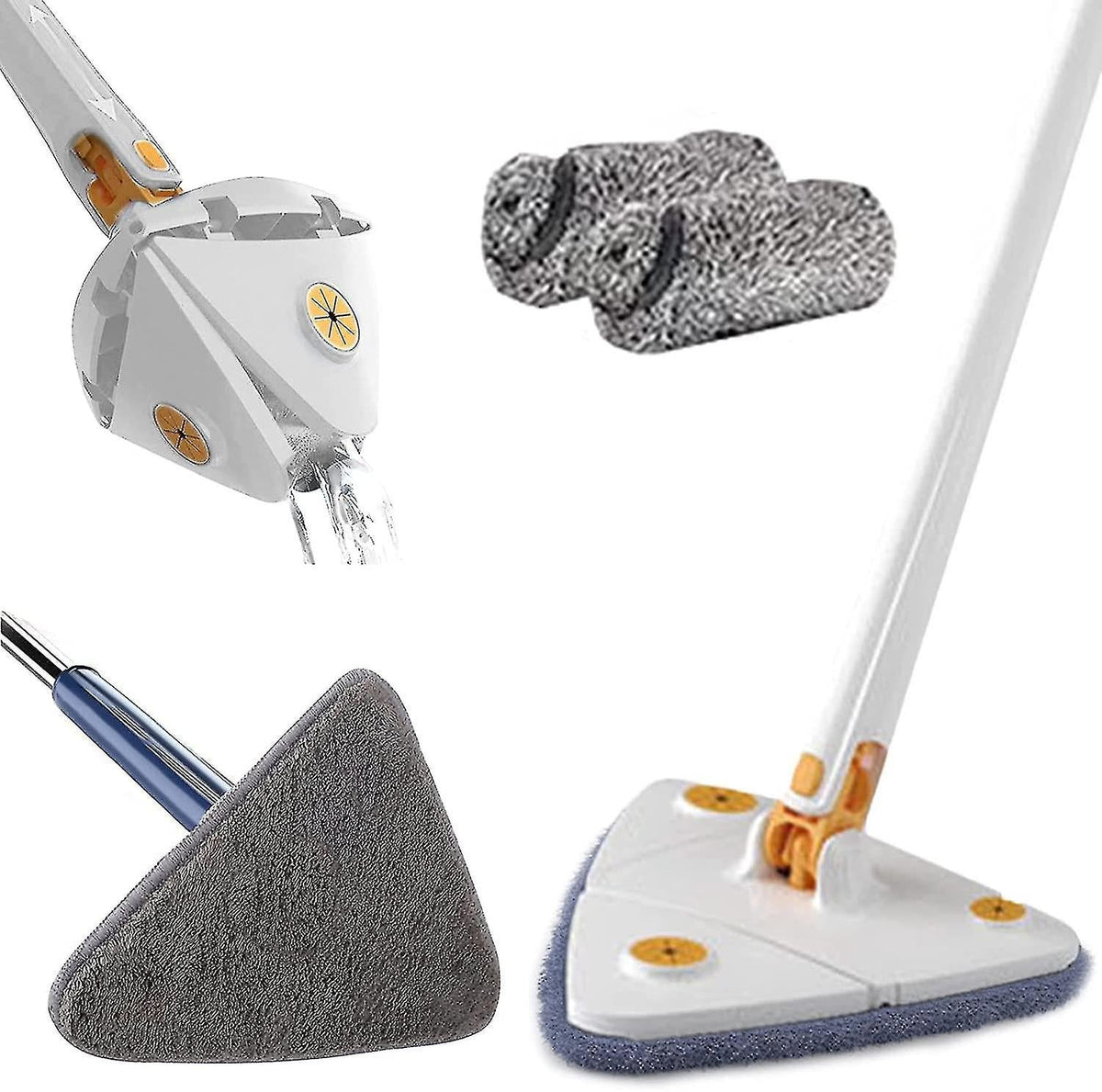 360° ROTATABLE ADJUSTABLE MULTIFUNCTIONAL CLEANING MOP TRIANGLE MOP