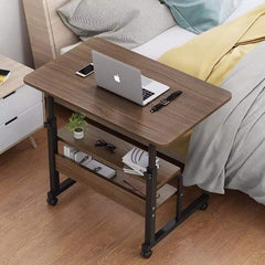 Adjustable double layer desk table