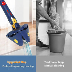 Telescopic Triangle Mop 360 Degrees Rotatable Adjustable Cleaning Mop for Home Tub/Tile/Floor/Windows Reusable Cleaning Tools