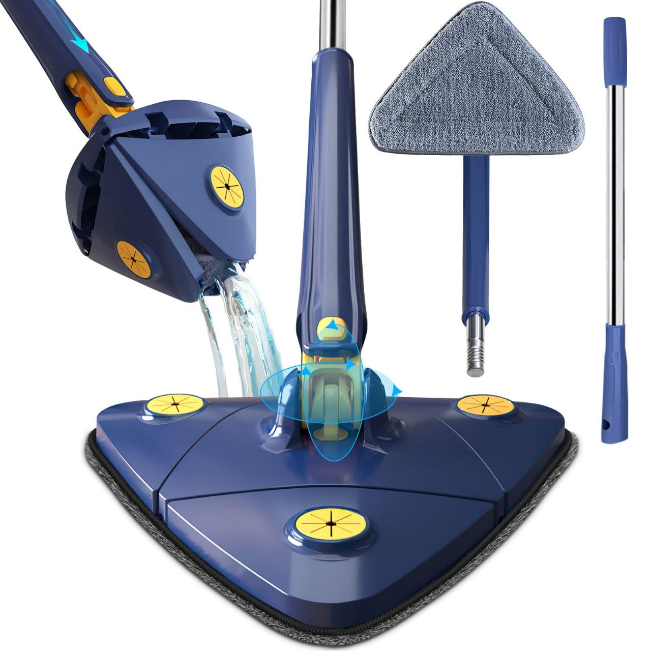 360° ROTATABLE ADJUSTABLE MULTIFUNCTIONAL CLEANING MOP TRIANGLE MOP